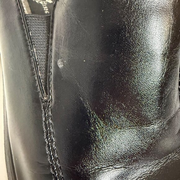 Route 66 Black Chunky Heel Loafers Vintage Y2k Platform Shoe Size 8.5 Slip On - Picture 14 of 16